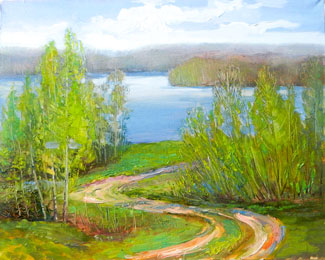 Увеличить изображение? картина Валдай. Дорога к озеру