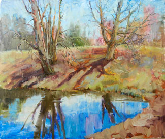 Увеличить изображение? картина Весной в Павловском парке